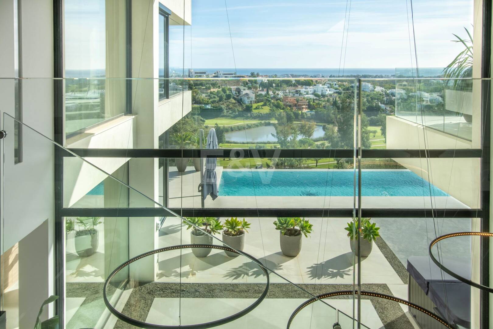 Stunning Frontline Golf Villa in La Alqueria with Panoramic Sea Views