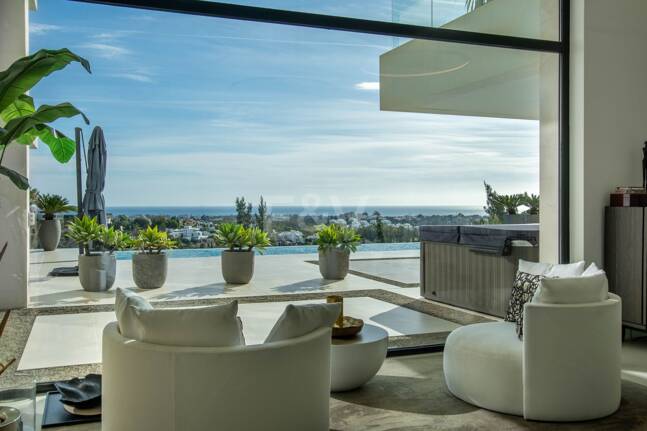 Stunning Frontline Golf Villa in La Alqueria with Panoramic Sea Views