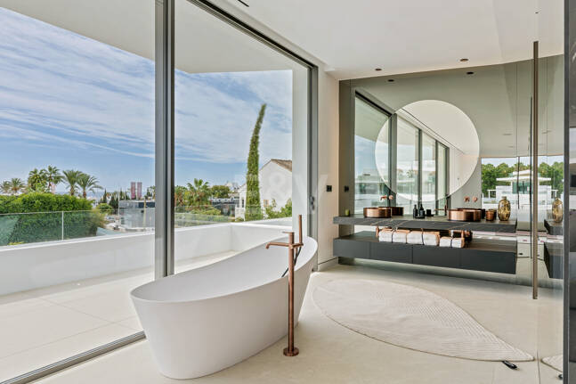 Sophisticated Contemporary Villa on the Golden Mile Steps from the Beach