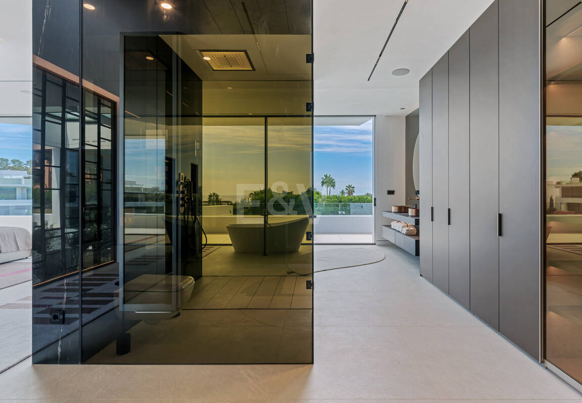 Sophisticated Contemporary Villa on the Golden Mile Steps from the Beach