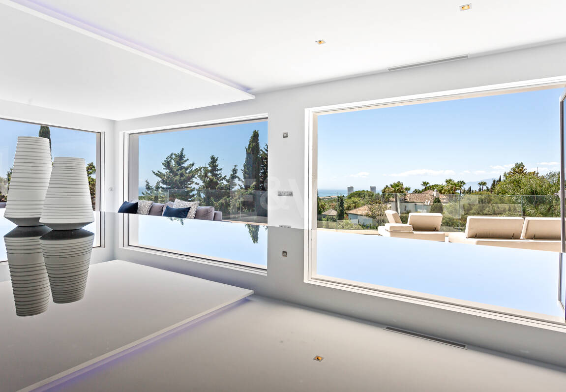 Modern Villa i Hacienda Las Chapas med havsutsikt