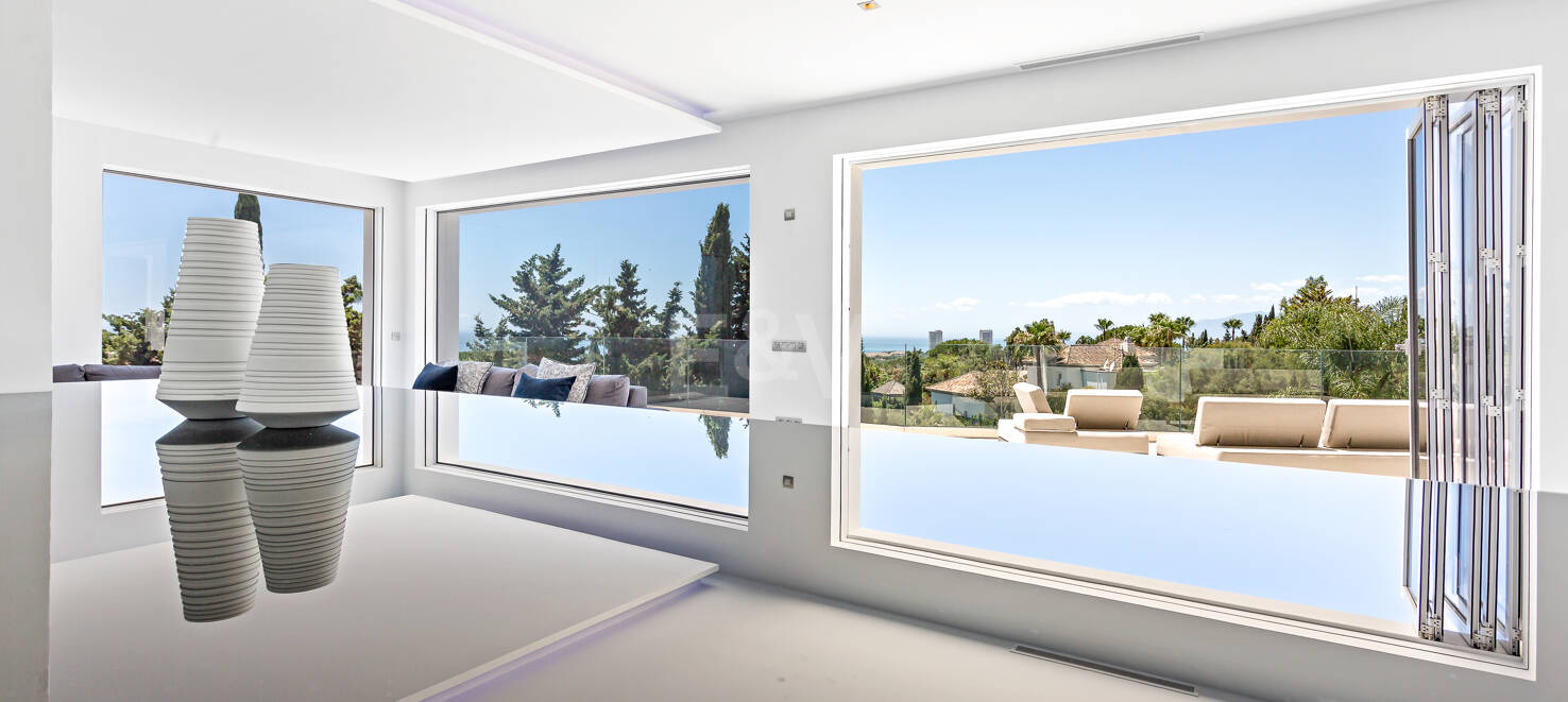 Modern Villa i Hacienda Las Chapas med havsutsikt
