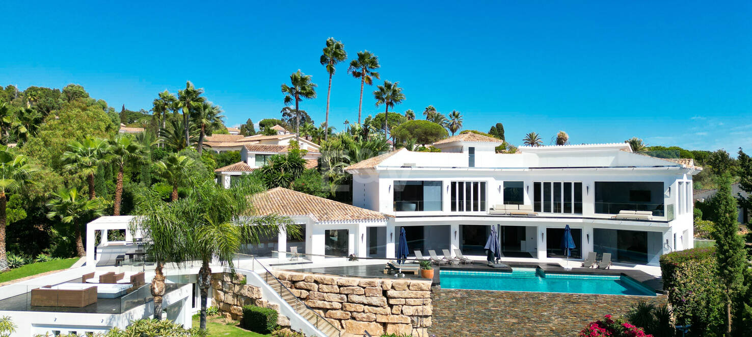 Modern Villa i Hacienda Las Chapas med havsutsikt