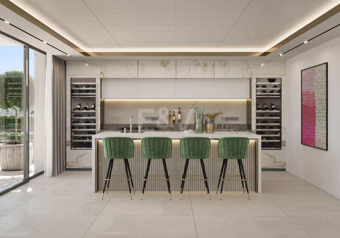 Designer Villa Project på Los Flamingos Golf med upphöjd frontlinje Golf Position