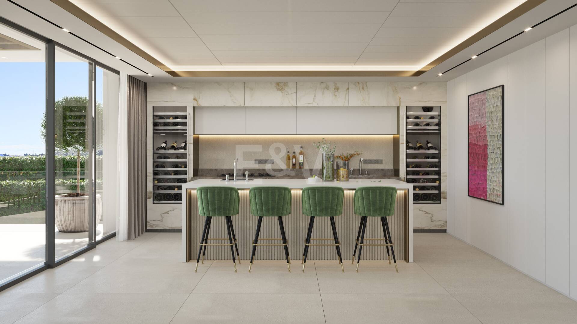 Designer-Villa-Projekt am Los Flamingos Golf mit erhöhter Frontlage am Golfplatz