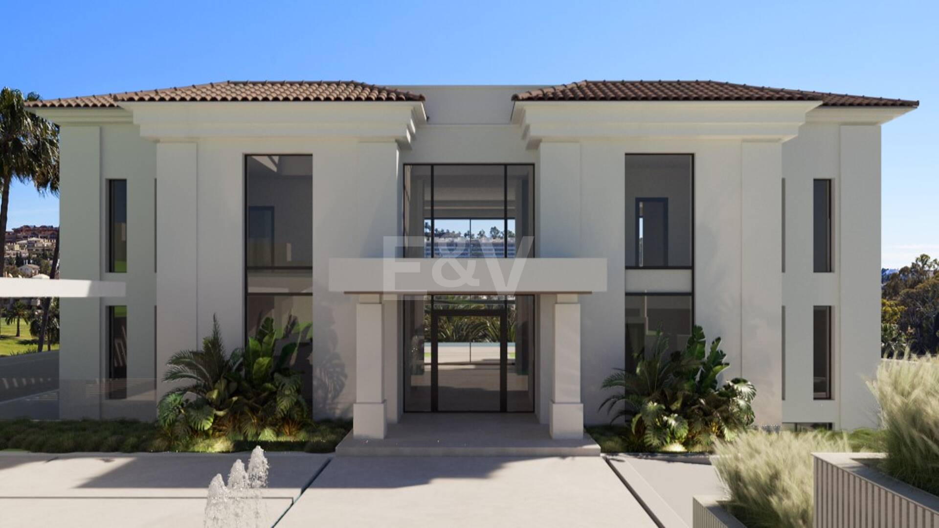 Designer-Villa-Projekt am Los Flamingos Golf mit erhöhter Frontlage am Golfplatz