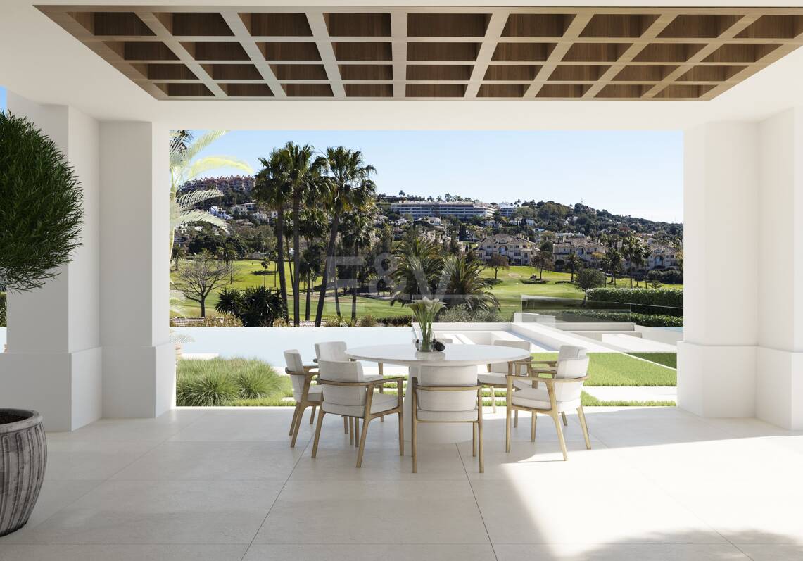 Designer Villa Project på Los Flamingos Golf med upphöjd frontlinje Golf Position