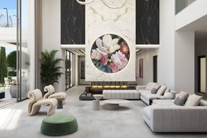 Designer Villa Project at Los Flamingos Golf with Elevated Front Line Golf Position