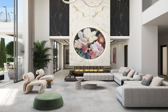 Designer Villa Project at Los Flamingos Golf with Elevated Front Line Golf Position