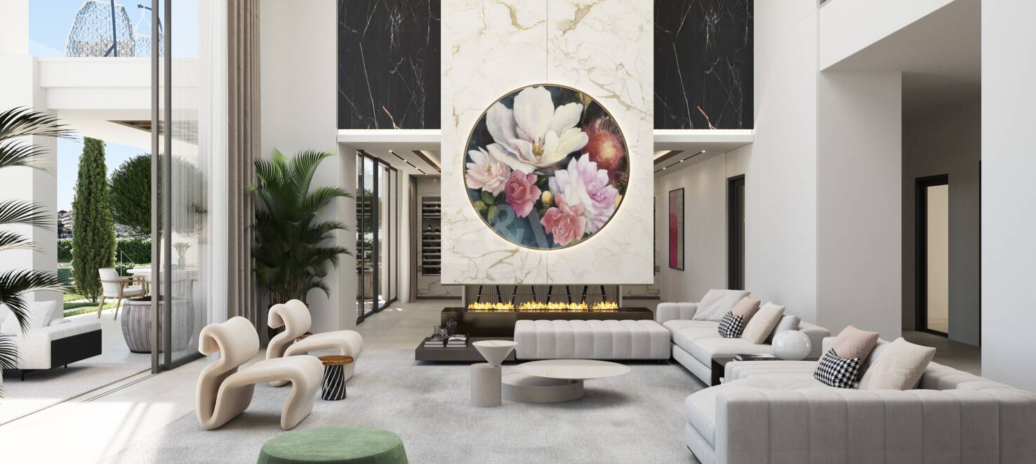 Designer Villa Project at Los Flamingos Golf with Elevated Front Line Golf Position