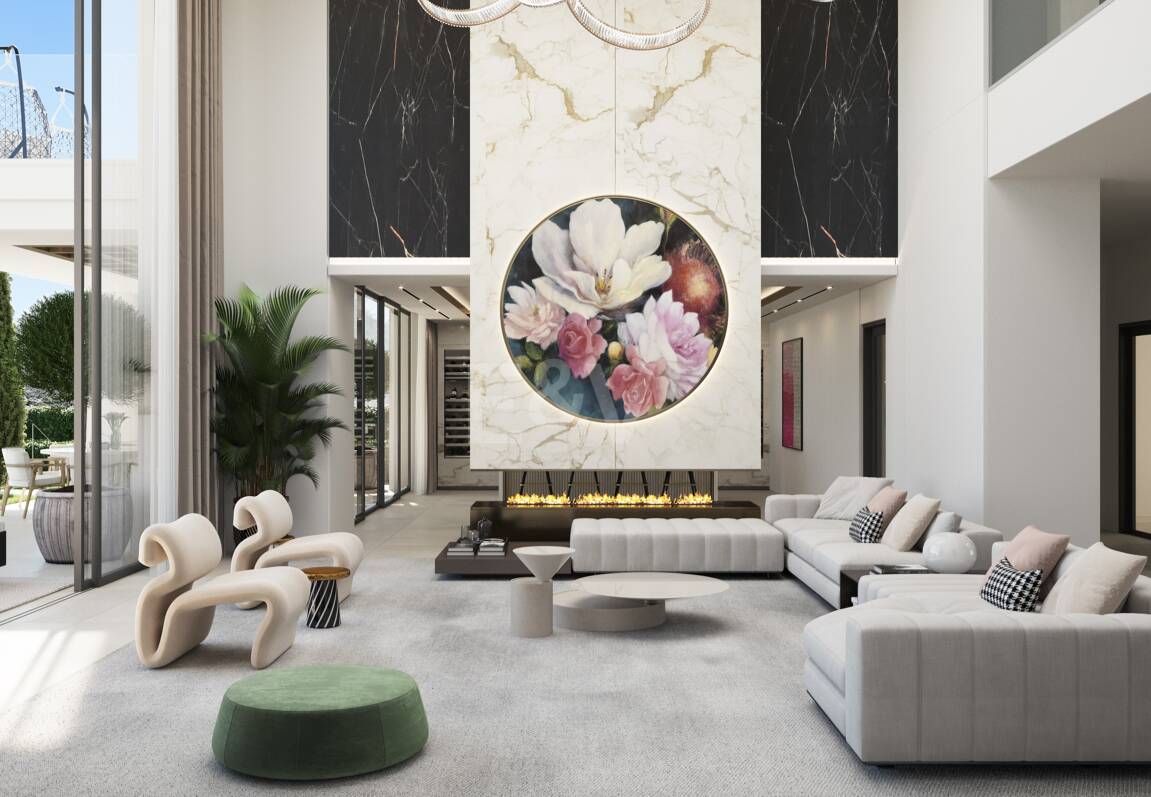 Designer Villa Project at Los Flamingos Golf with Elevated Front Line Golf Position