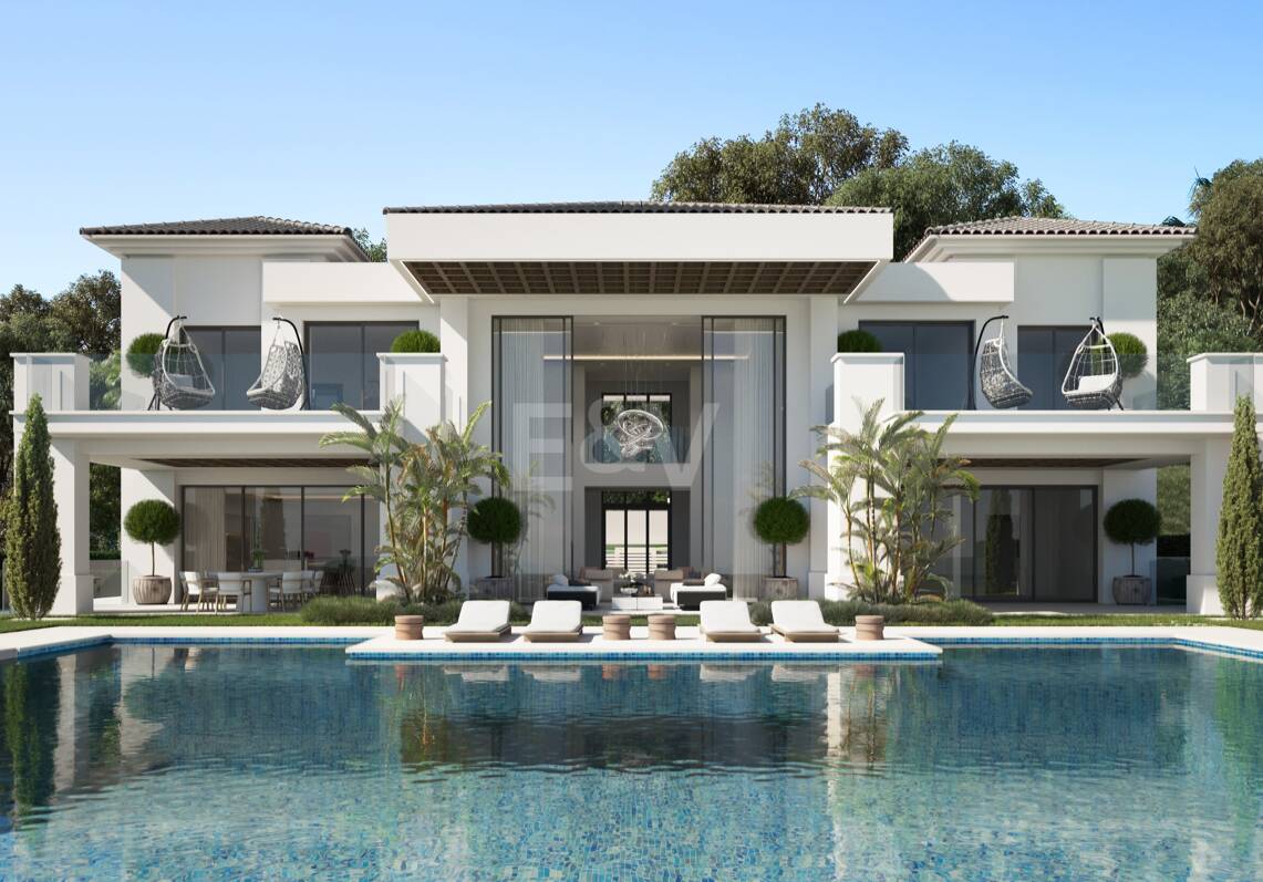 Designer Villa Project på Los Flamingos Golf med upphöjd frontlinje Golf Position