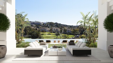 Designer-Villaprojekt im Los Flamingos Golf mit erhöhter Lage in erster Golfplatzreihe