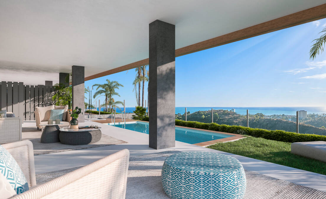 Apartamento Los Altos de Los Monteros en construcción con excelentes vistas