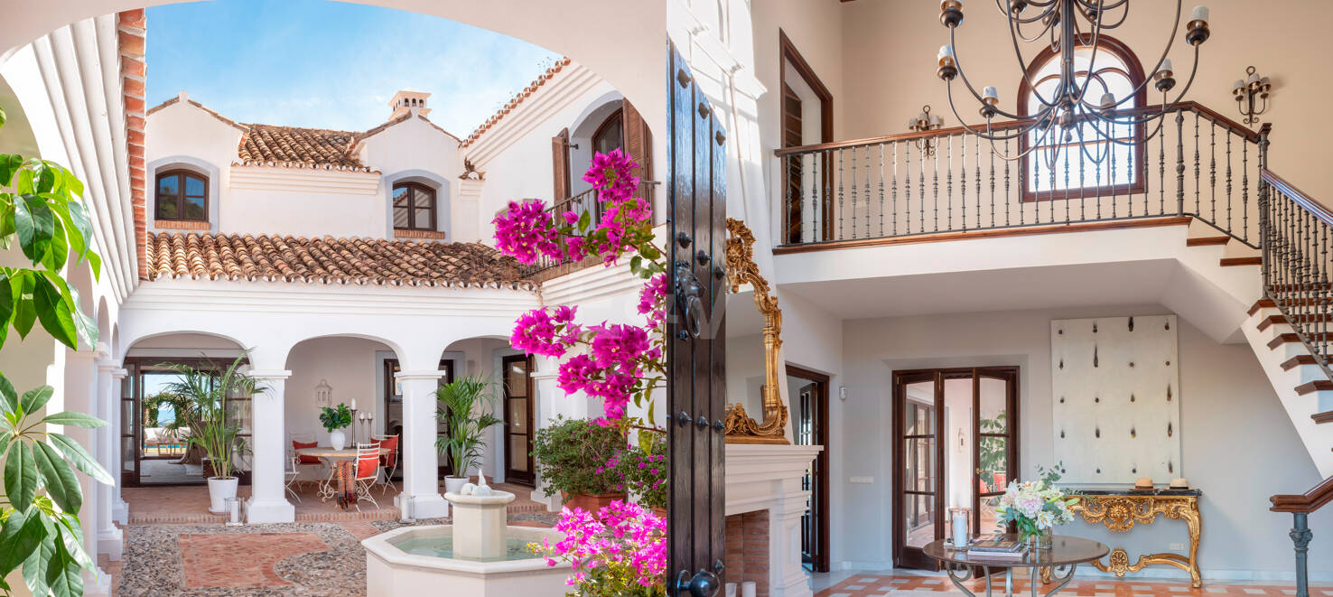 Villa de estilo andaluz con vistas panorámicas en El Madroñal