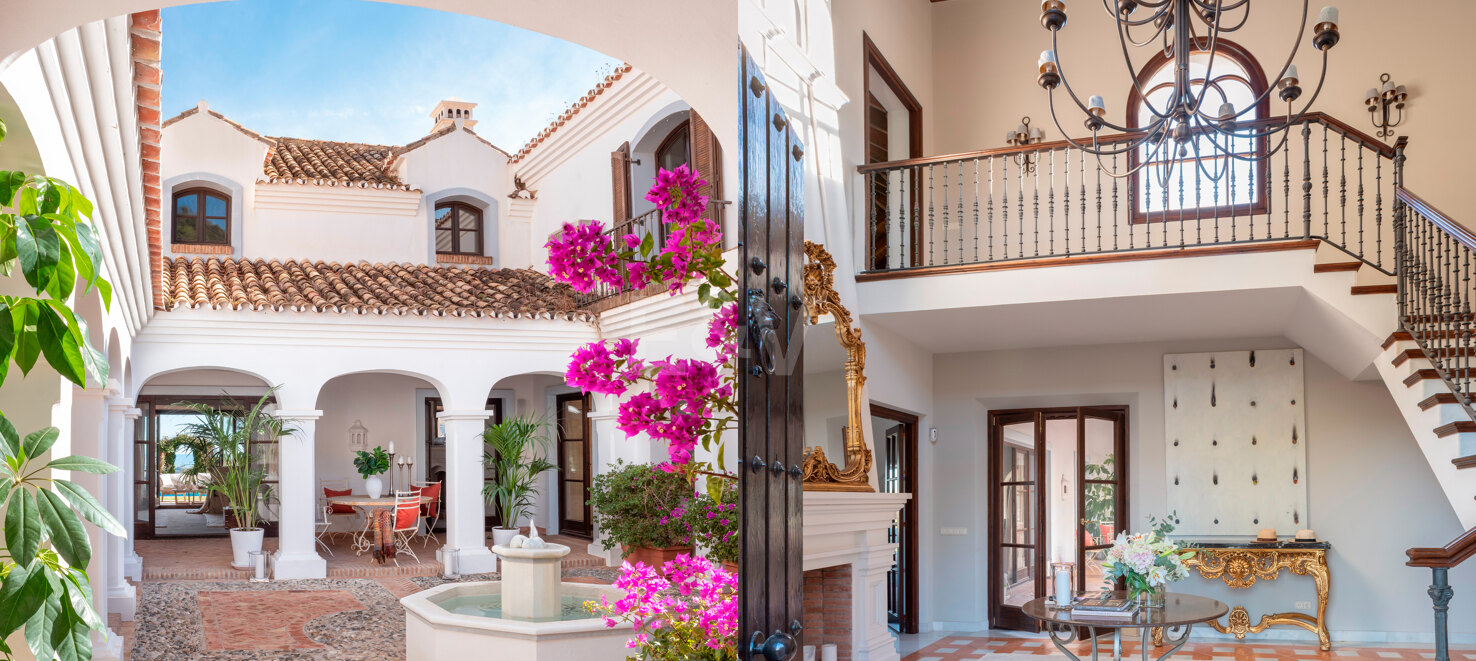 Villa im andalusischen Stil mit Panoramablick i El Madroñal