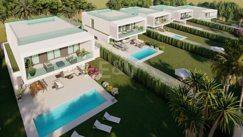 Proyecto de nuevas villas con piscinas en Elviria