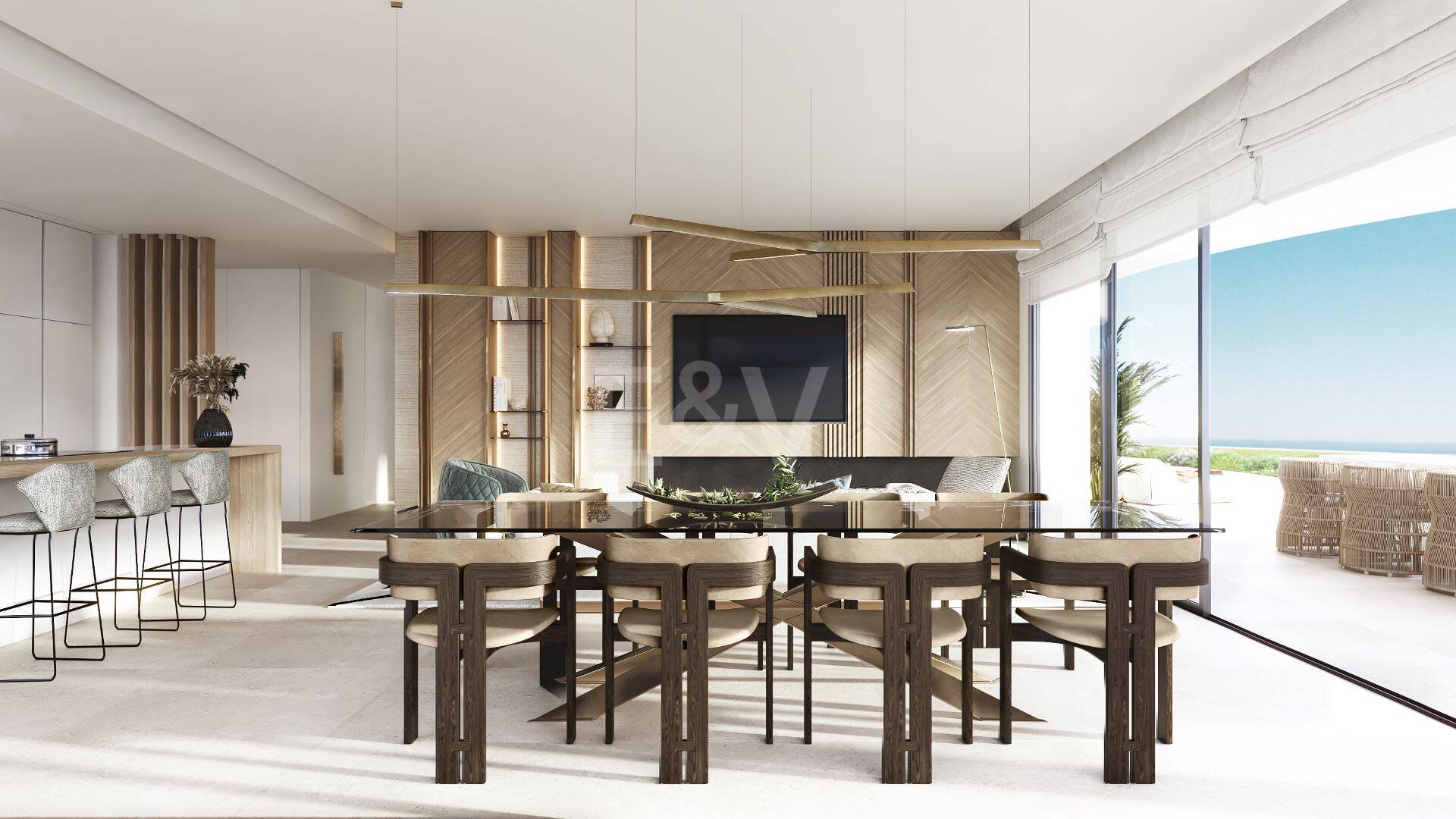 Penthouse mit einzigartigem zeitgenössischem Design