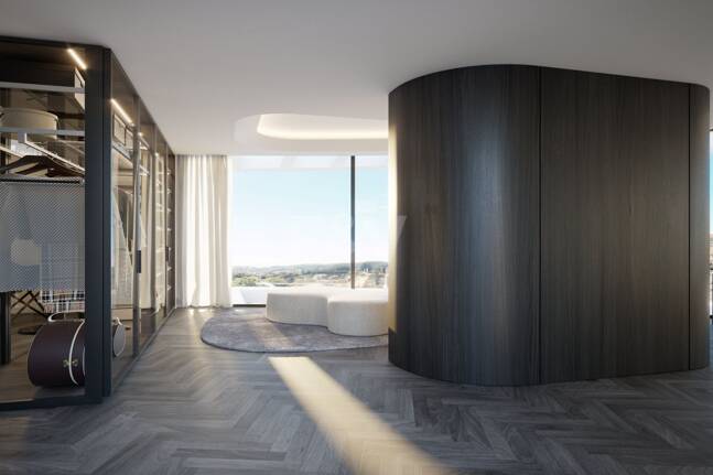 Penthouse mit einzigartigem zeitgenössischem Design