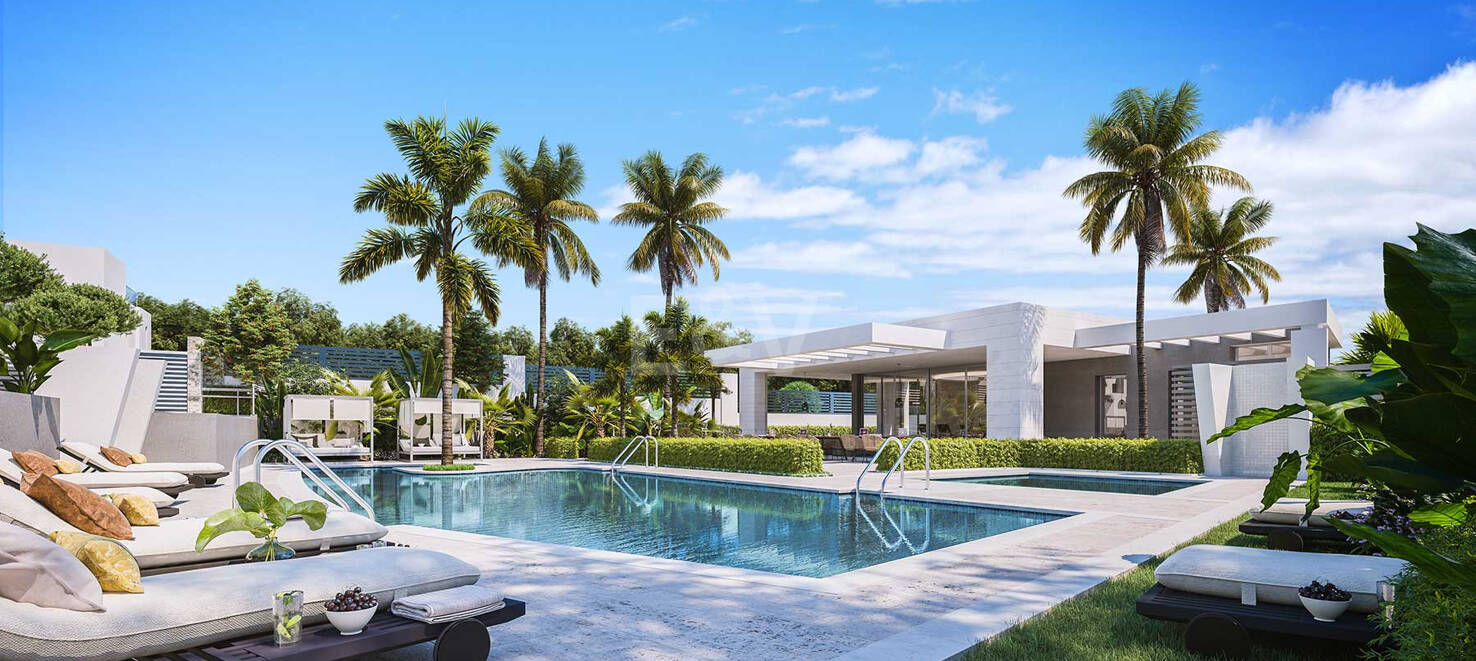 Amenity-Rich Townhouses med pooler och gym