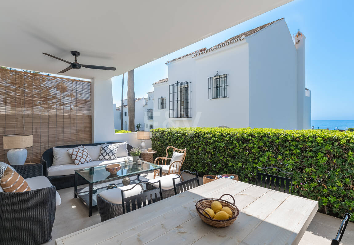 Las Chapas Beach Townhouse med direkt tillgång till havet