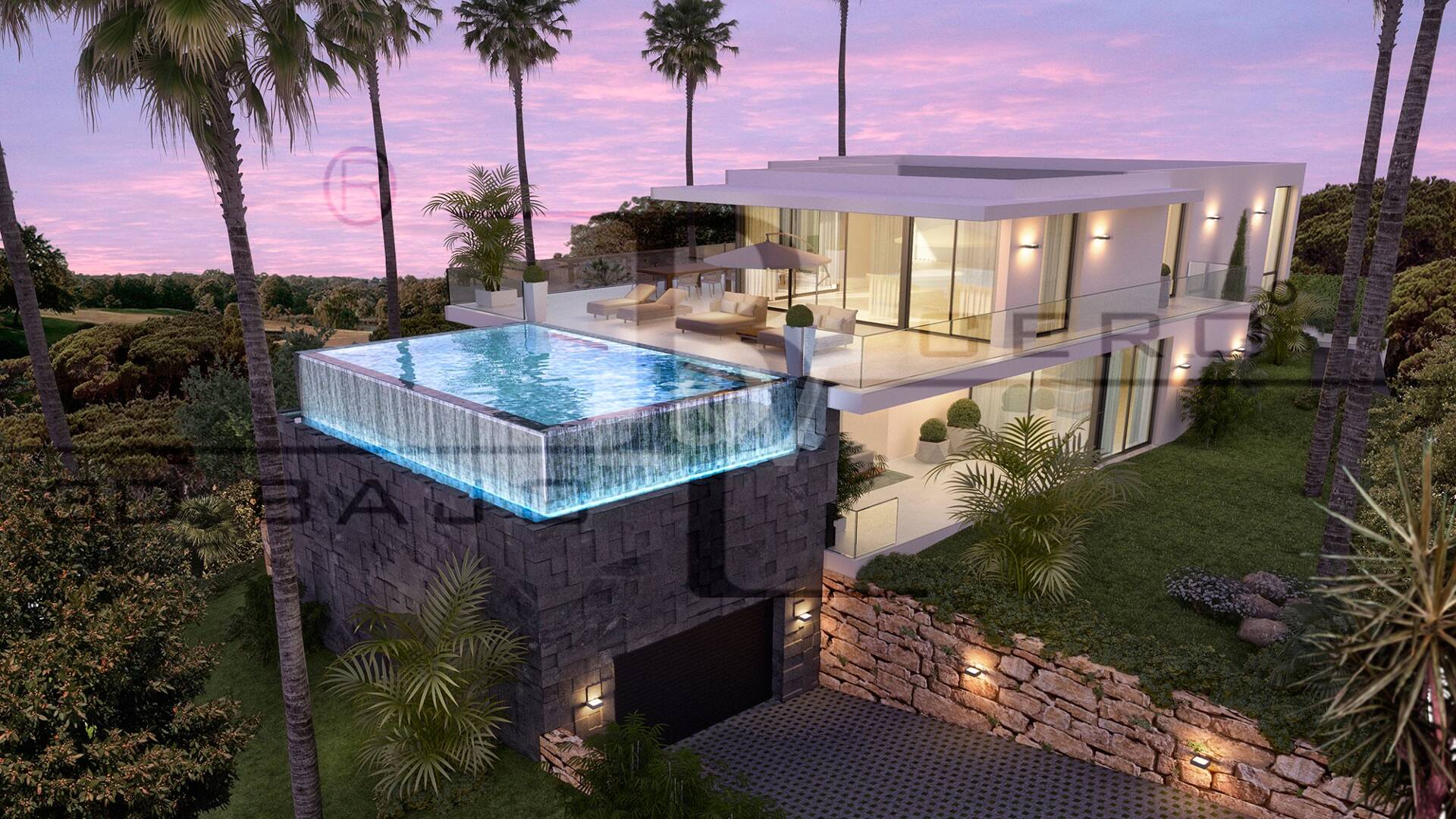 Frontline willa golfowa w Cabopino z zapierającym dech w piersiach widokiem