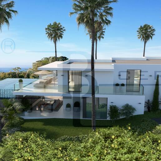 Frontline golf villa i Cabopino med hisnande panoramautsikt