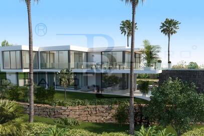 Frontline golf villa i Cabopino med hisnande panoramautsikt