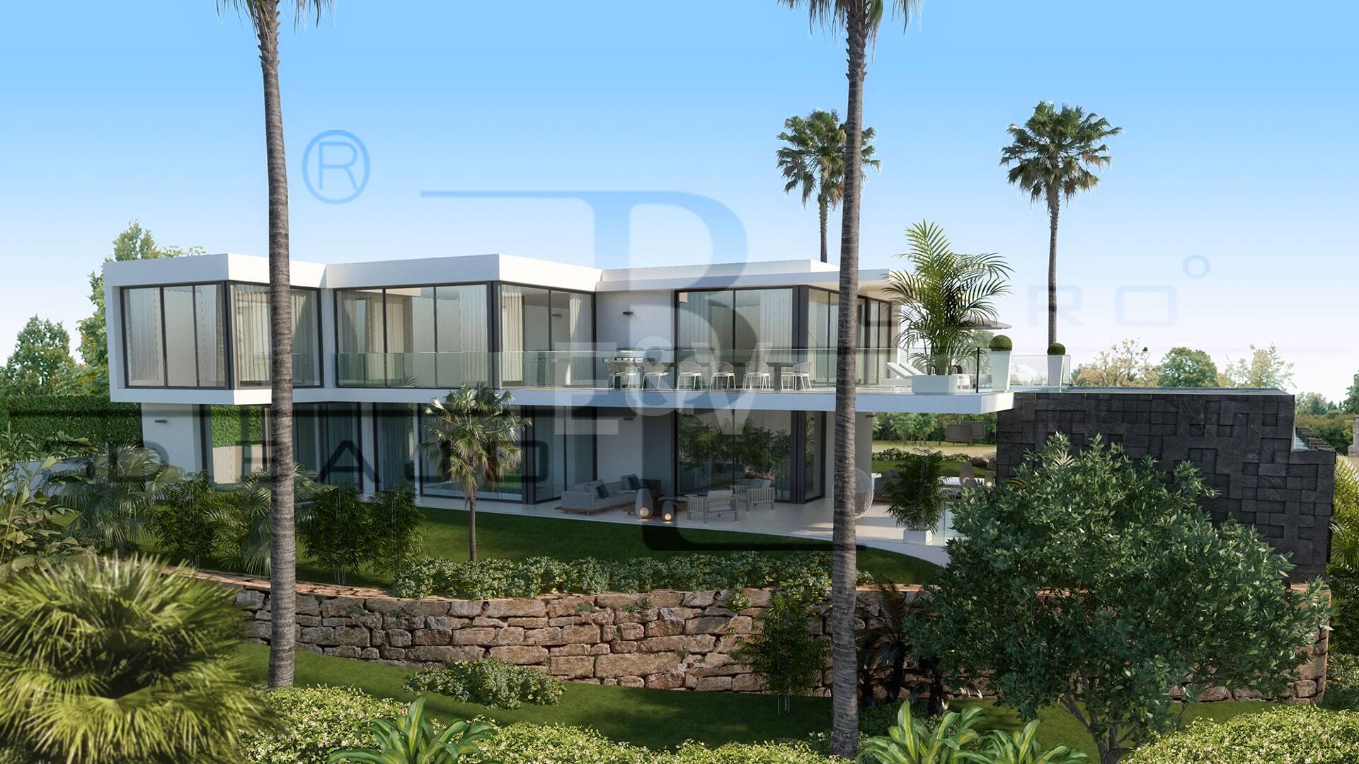 Frontline golf villa i Cabopino med hisnande panoramautsikt