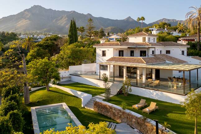 Style chic Boho de luxe Villa près de la plage sur le Golden Mile