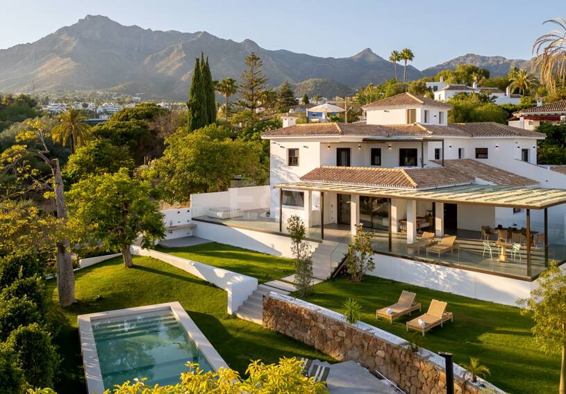 Style chic Boho de luxe Villa près de la plage sur le Golden Mile