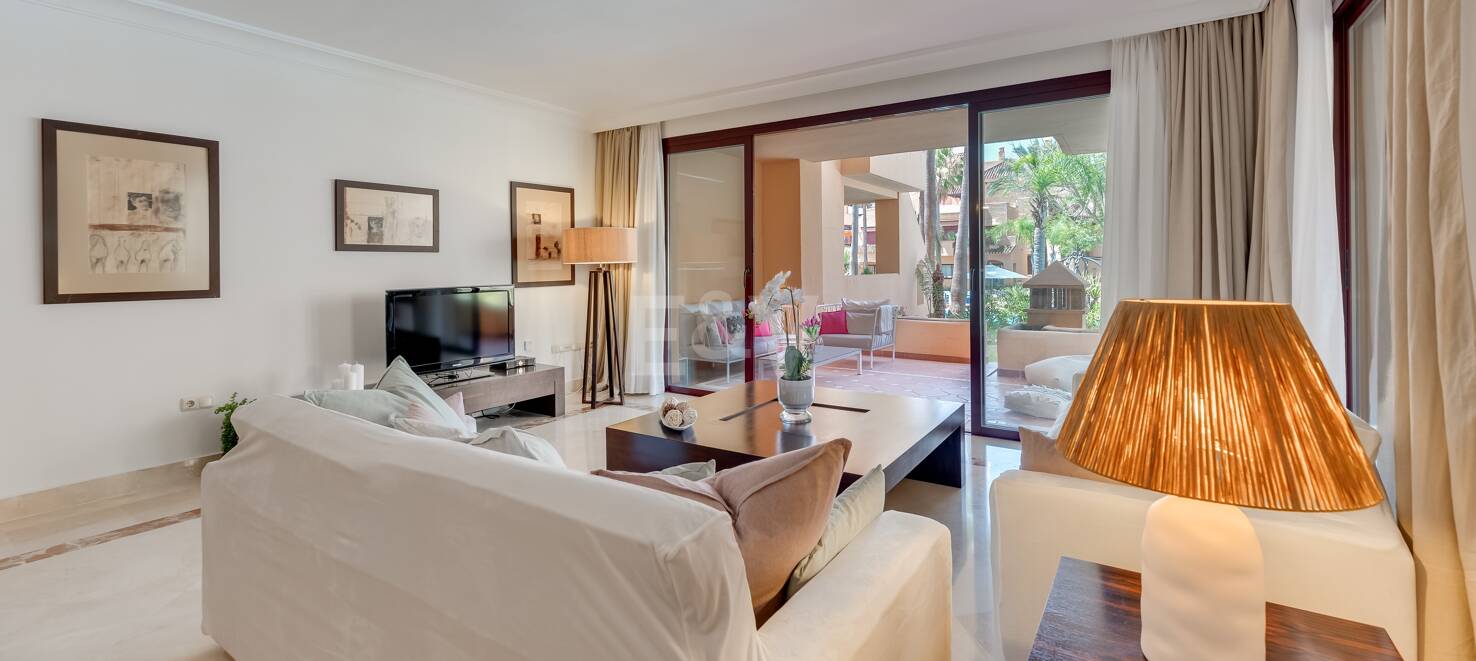 Apartamento en Planta Baja en Primera Línea de Playa en San Pedro