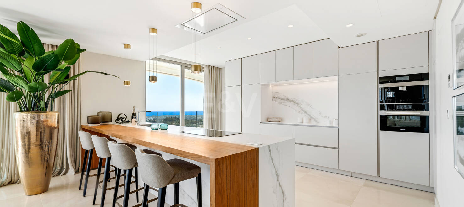 Luxury penthouse with private pool and open sea views