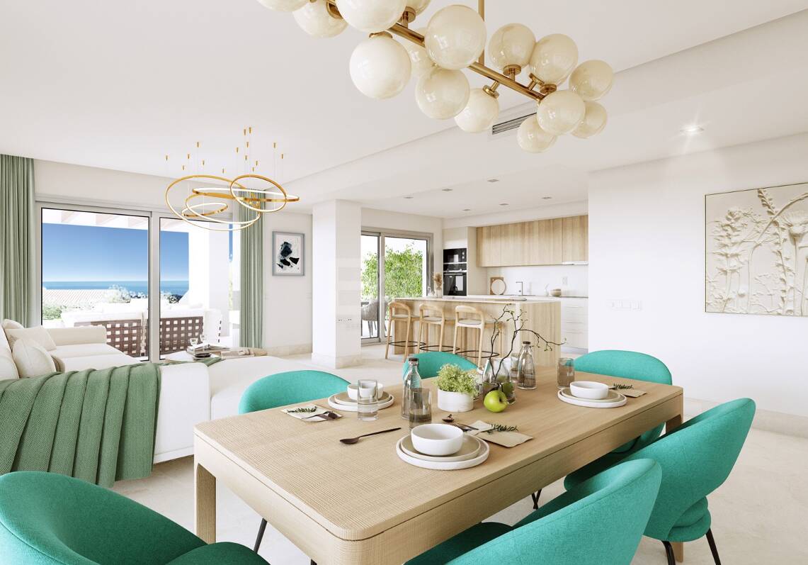 Elegante Apartamento Nuevo en Paraiso Alto con Vistas al Mar y al Golf