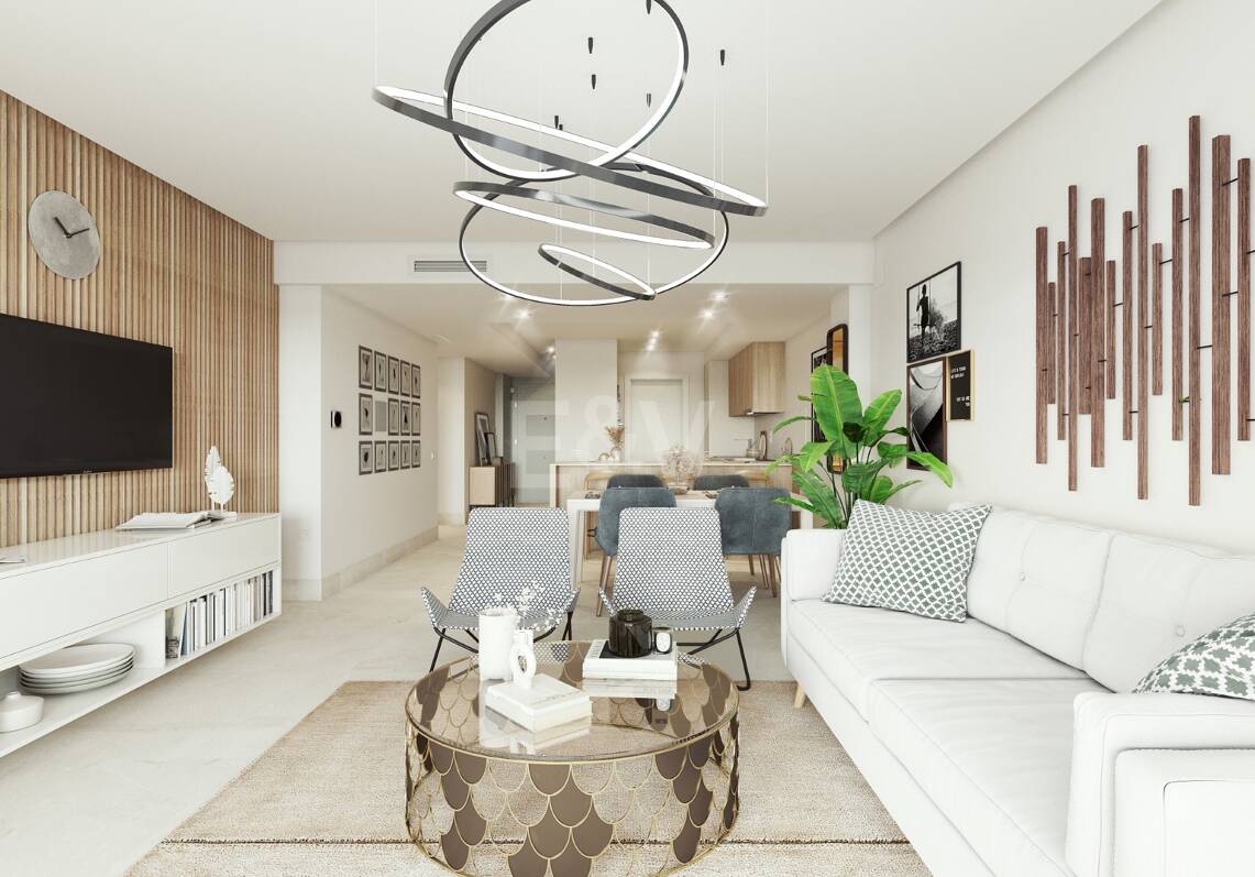 Elegante Apartamento Nuevo en Paraiso Alto con Vistas al Mar y al Golf