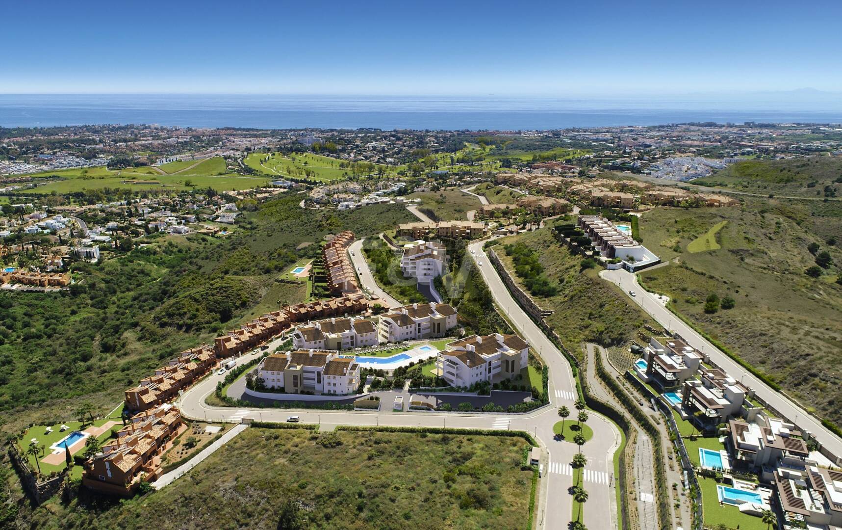 Appartement élégant à Paraiso Alto avec vue sur la mer et le golf