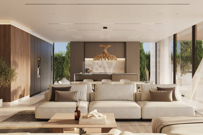 Villa de luxe moderne avec vue panoramique sur la mer dans la communautéated