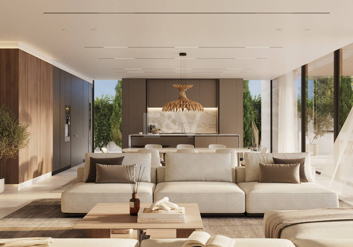 Villa de lujo moderno con vistas panorámicas al mar en una comunidad cerrada