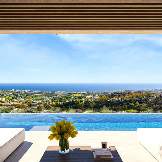 Villa de luxe moderne avec vue panoramique sur la mer dans la communautéated