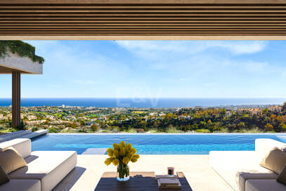 Villa de luxe moderne avec vue panoramique sur la mer dans la communautéated