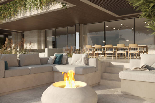 Villa de luxe moderne avec vue panoramique sur la mer dans la communautéated