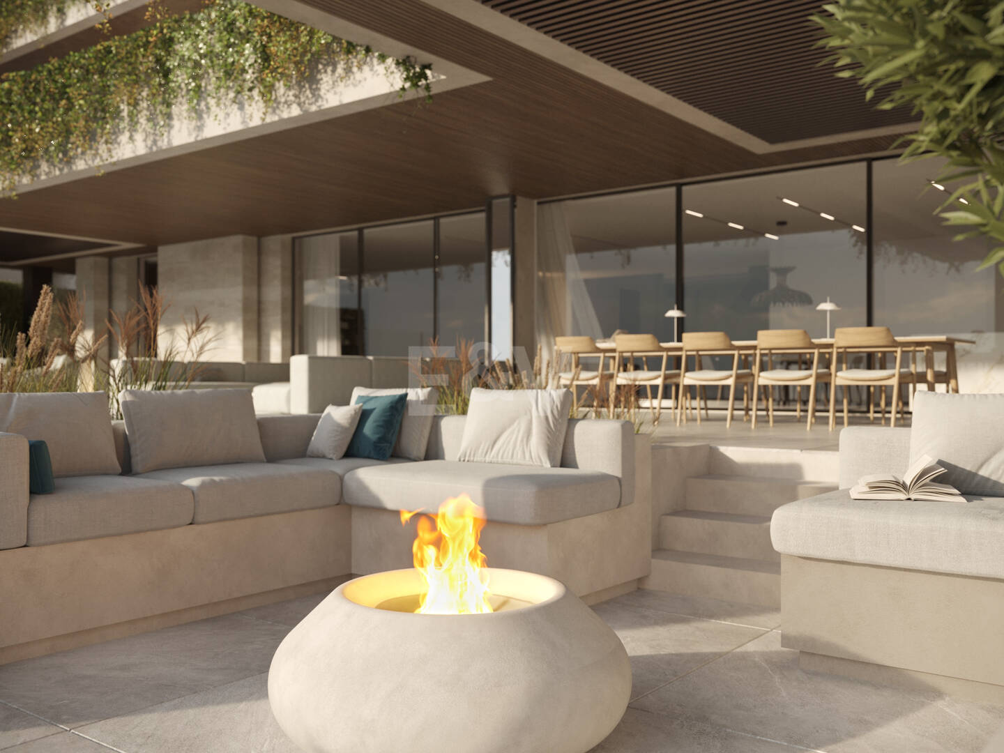 Villa de luxe moderne avec vue panoramique sur la mer dans la communautéated