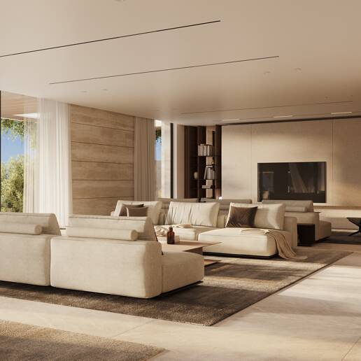 Modern lyx Villa med panoramautsikt över havet i Gated Community