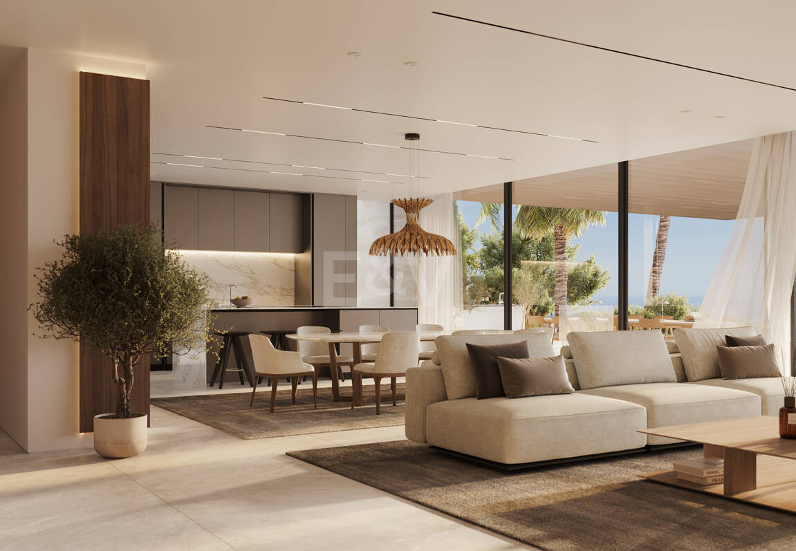Villa de luxe moderne avec vue panoramique sur la mer dans la communautéated
