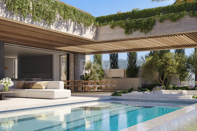 Villa de luxe moderne avec vue panoramique sur la mer dans la communautéated