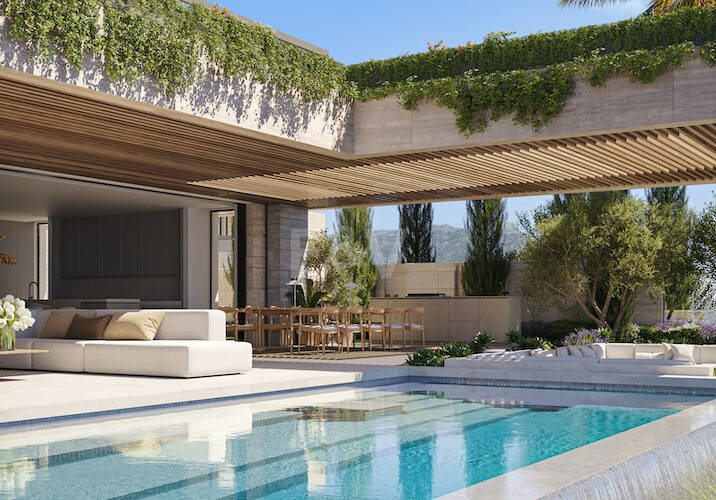 Villa de lujo moderno con vistas panorámicas al mar en una comunidad cerrada