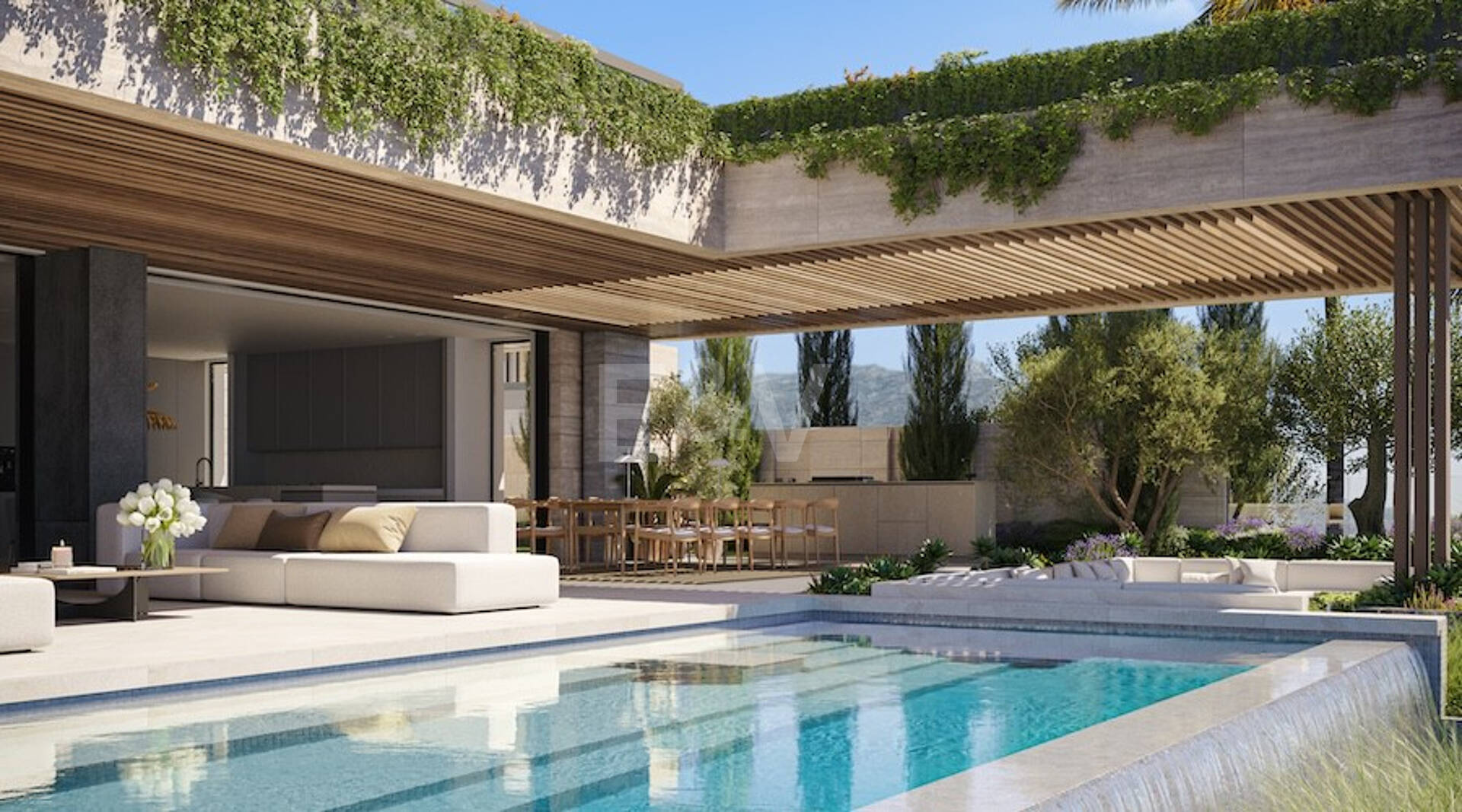 Villa de luxe moderne avec vue panoramique sur la mer dans la communautéated