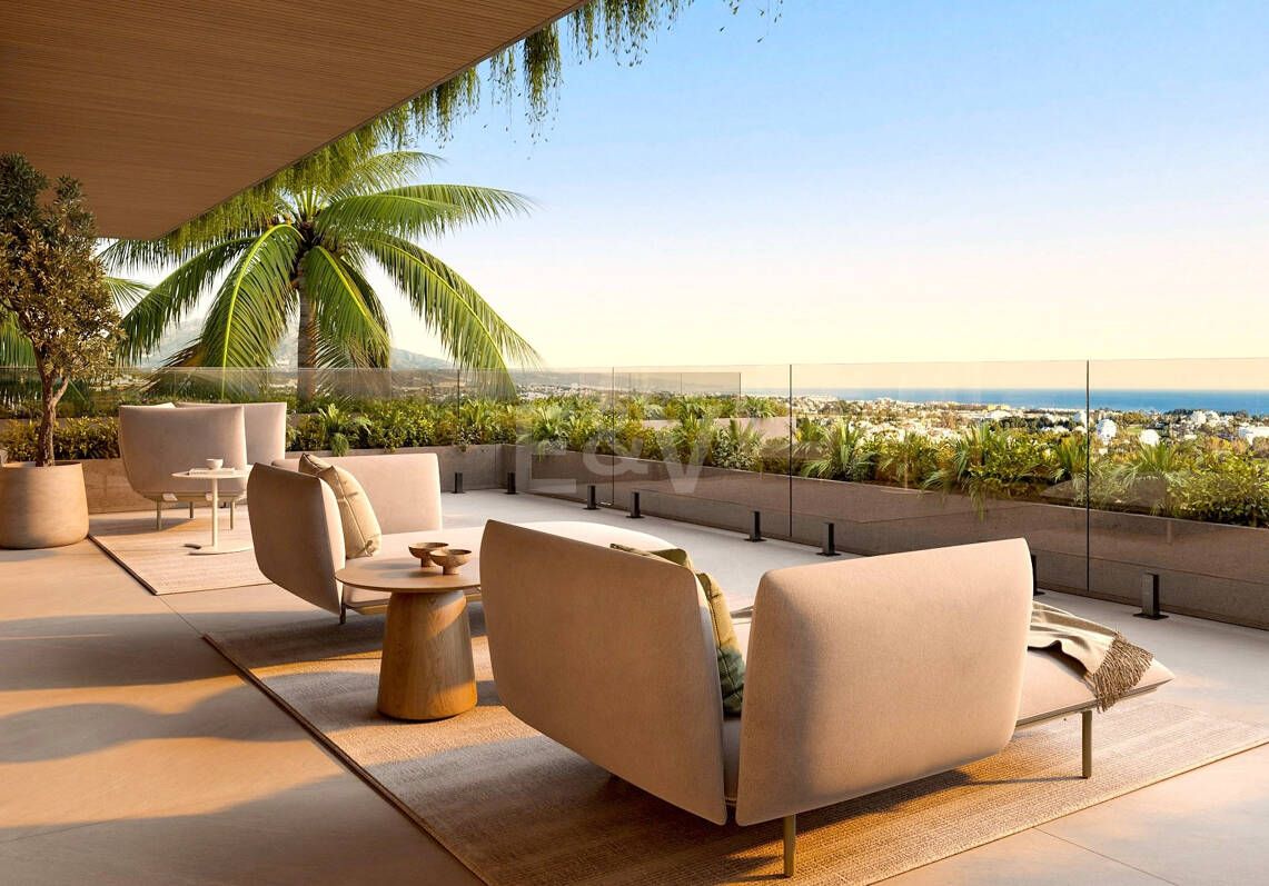 Villa de lujo moderno con vistas panorámicas al mar en una comunidad cerrada