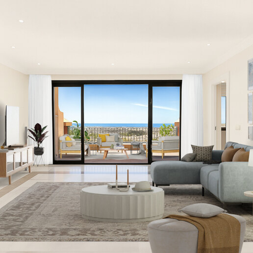 Duplex i La Quinta med fantastisk utsikt och närliggande golfbanor