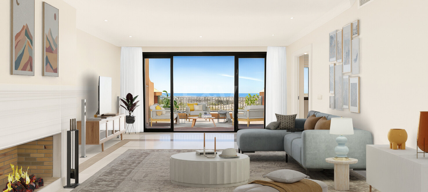 Duplex i La Quinta med fantastisk utsikt och närliggande golfbanor